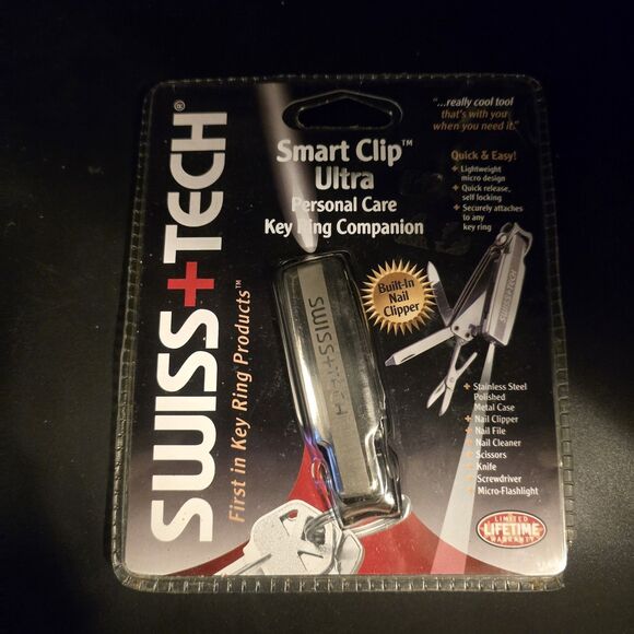 Swiss Tech Smart Clip Personal Care Key Ring Companion 7-in-1 Multi Tool NIP - Picture 2 of 9